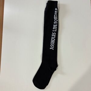 Assholes Live Forever Black Long Socks